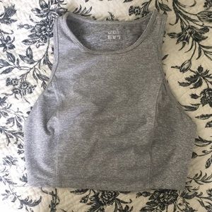 Grey workout crop top
